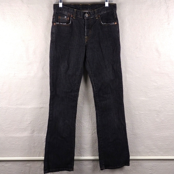 Lucky Brand Dungarees by Gene Montesano Black Mid Rise Straight Leg Color Jean - Picture 15 of 15